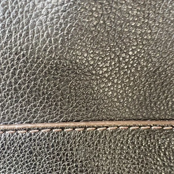 Fossil black pebbled Leather crossbody with Gold Accents - Picture 10 of 11